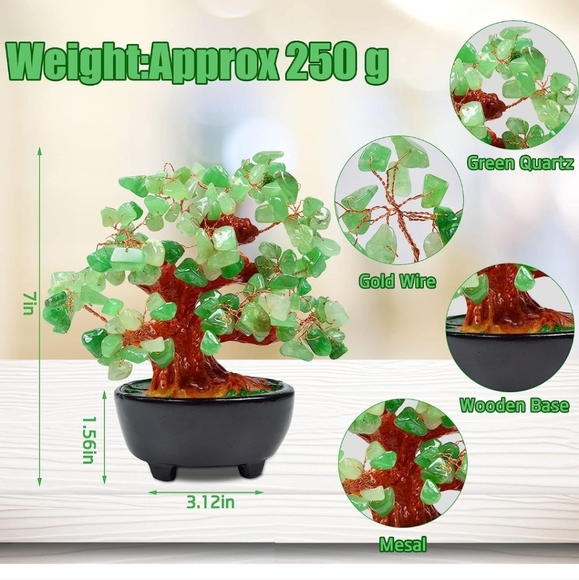 Feng Shui Natural Grade AAA Adventurine Bonzai Tree - Picture 4 of 5